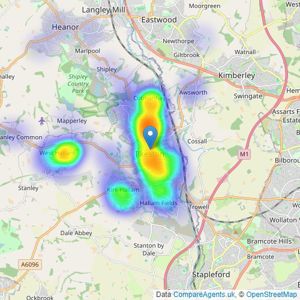 Elders Estates - Ilkeston listings heatmap