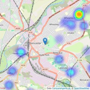 Elite Property - Doncaster listings heatmap