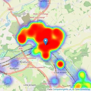 Elliot Heath - Ware listings heatmap