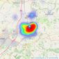 Elliot Oliver Sales - Cheltenham listings heatmap