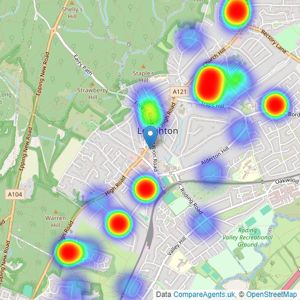 Elliott James - Prime Residential - West Essex listings heatmap