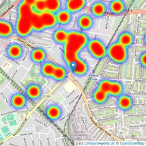 Ellis & Co - Bounds Green listings heatmap