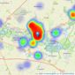 Ellis Winters Estate Agents - St Ives listings heatmap