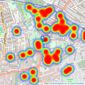 Ellisons - Colliers Wood listings heatmap