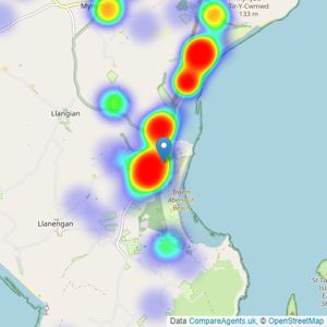 Elvins Estate Agents - Abersoch listings heatmap