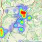 Emery & Orchard - Godalming listings heatmap