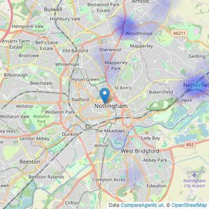 Emma Terry - Nottingham listings heatmap