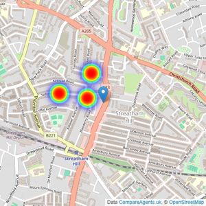 Emmas Estate Agents - London listings heatmap