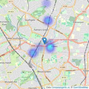 Empire Homes - London listings heatmap