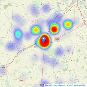 Ensum Brown - Royston listings heatmap