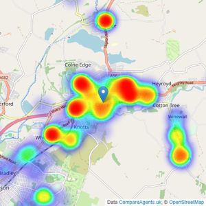 Entwistle Green - Colne listings heatmap