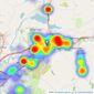 Entwistle Green - Colne listings heatmap