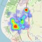 Entwistle Green - Formby listings heatmap