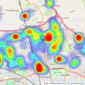 Entwistle Green - Fulwood listings heatmap