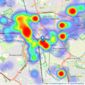 Entwistle Green - Preston listings heatmap