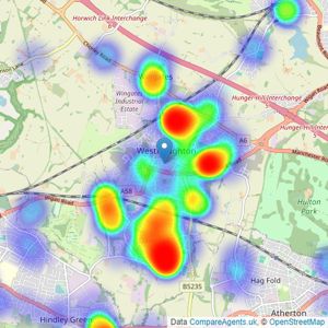 Entwistle Green - Westhoughton listings heatmap