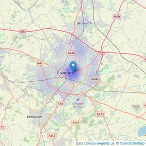 Envisage Sales & Lettings - Coventry listings heatmap