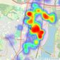 Equity Estate Agents - Enfield listings heatmap