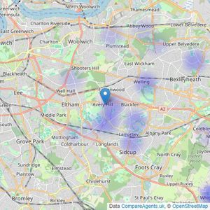 Equity London LTD - Eltham listings heatmap