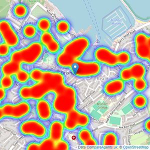 Eric Lloyd & Co - Brixham listings heatmap