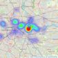 Ernest Brooks International - Canary Wharf listings heatmap