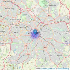 Essence Property Investment & Management - Birmingham listings heatmap