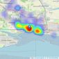 Essex Countryside - Leigh-On-Sea listings heatmap