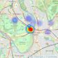 Estate & Agent - Hampton Wick listings heatmap