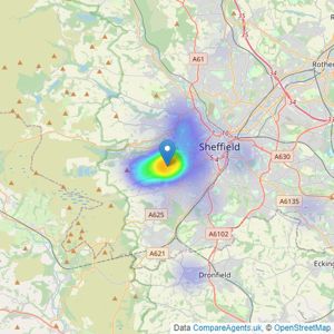 Evans Lee - Sheffield listings heatmap