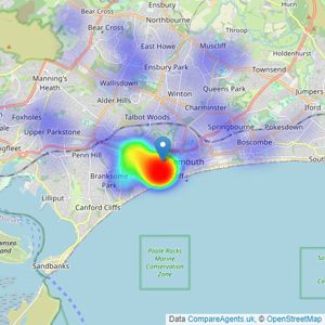 Everett Homes - Bournemouth listings heatmap