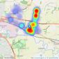 Everington & Ruddle - Derby listings heatmap