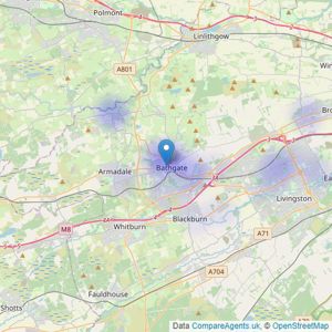 EwartPark Sales & Lettings - Bathgate listings heatmap