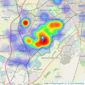 EweMove - Beeston listings heatmap