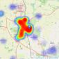 EweMove - Beverley listings heatmap