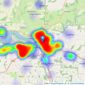 EweMove - North Devon listings heatmap