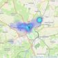 EweMove - Yeovil listings heatmap