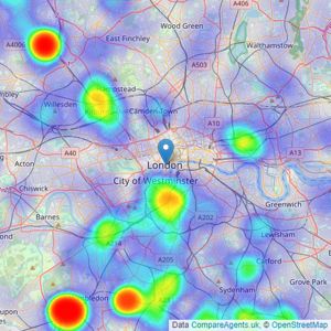 eXp UK - London listings heatmap