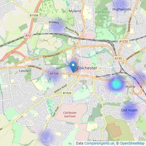 Ezemove Limited - Colchester listings heatmap