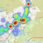 Face to Face Estate Agents - Littleborough listings heatmap