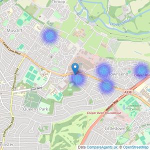 Fahren Estate Agents - Bournemouth listings heatmap