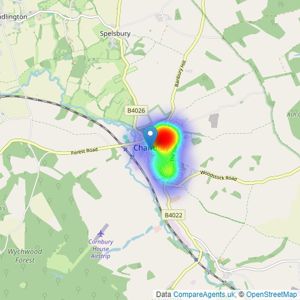 Fairfax & Co - Charlbury listings heatmap