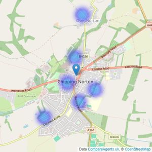 Fairfax & Co - Chipping Norton listings heatmap