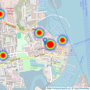 Fairhalls - Gosport listings heatmap