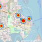 Fairhalls - Gosport listings heatmap