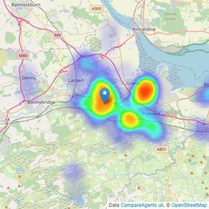 Falkirk Homes Estate Agency Ltd. - Falkirk listings heatmap