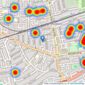 FarleyWood - New Malden listings heatmap