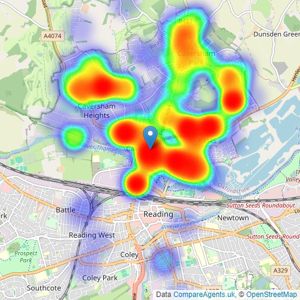 Farmer & Dyer - Caversham listings heatmap