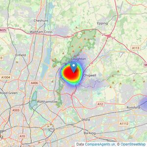 Farr O'Neil - Buckhurst Hill listings heatmap