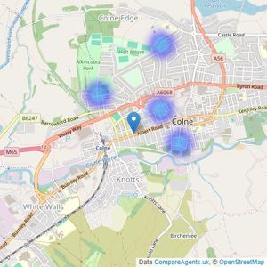 Farrar & Forbes Estate Agents - Colne listings heatmap