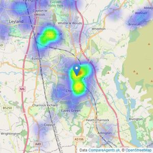 Farrell Heyworth - Chorley listings heatmap